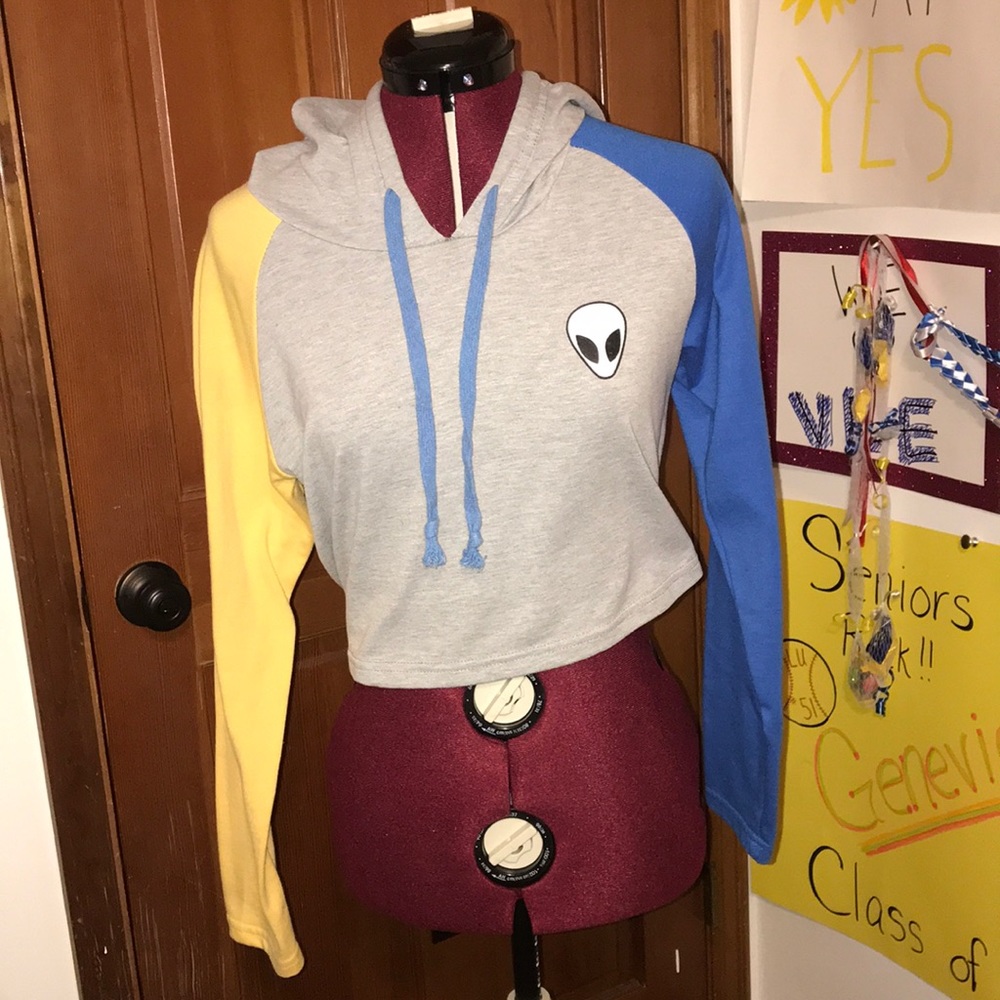 Long sleeve cropped hoodie